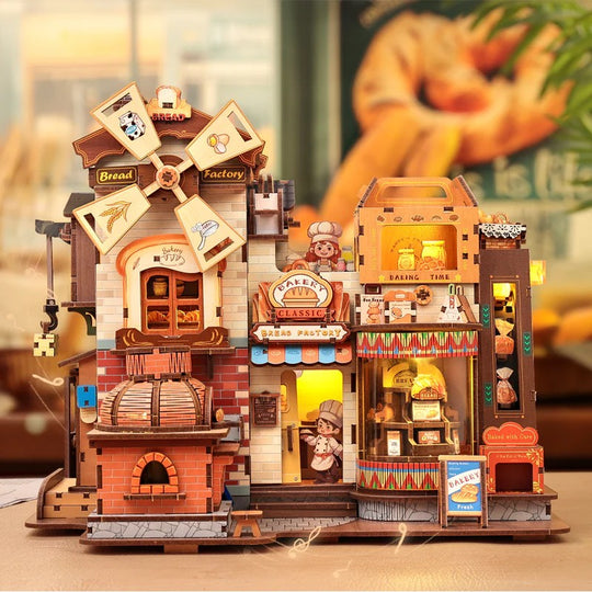 BOOK NOOK KIT - DIY - Bread Factory - 576pc + LED Light