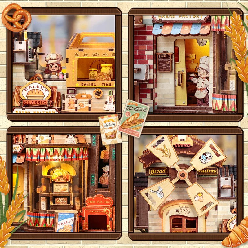 BOOK NOOK KIT - DIY - Bread Factory - 576pc + LED Light