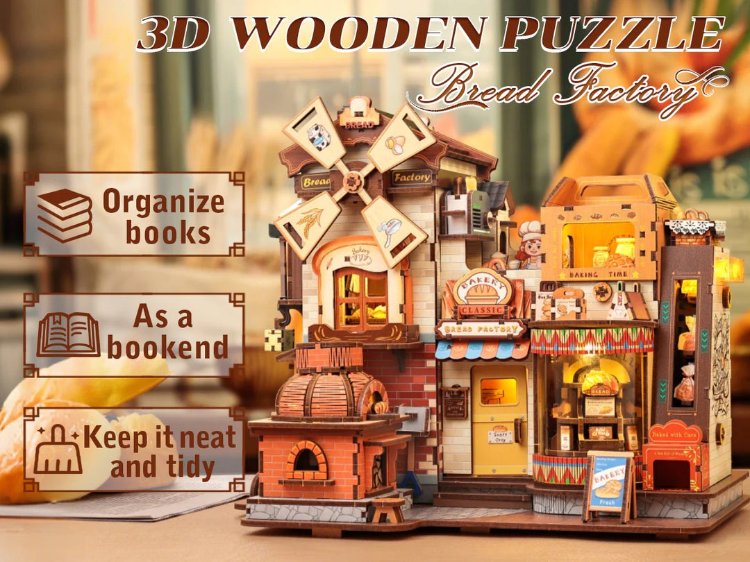 BOOK NOOK KIT - DIY - Bread Factory - 576pc + LED Light