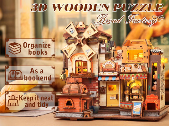 BOOK NOOK KIT - DIY - Bread Factory - 576pc + LED Light
