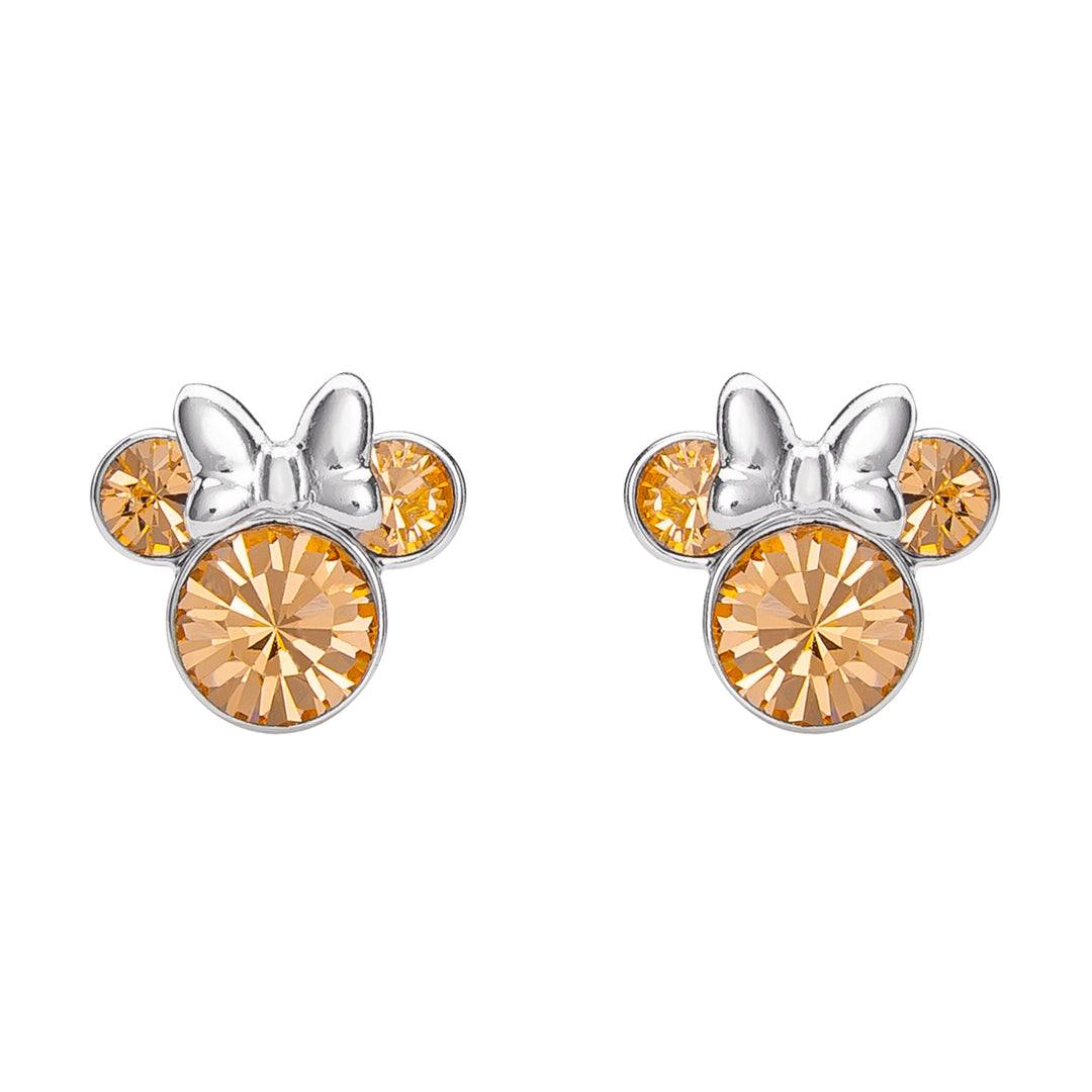 MINNIE - Stud Birthstone Earrings in Plated Brass - June