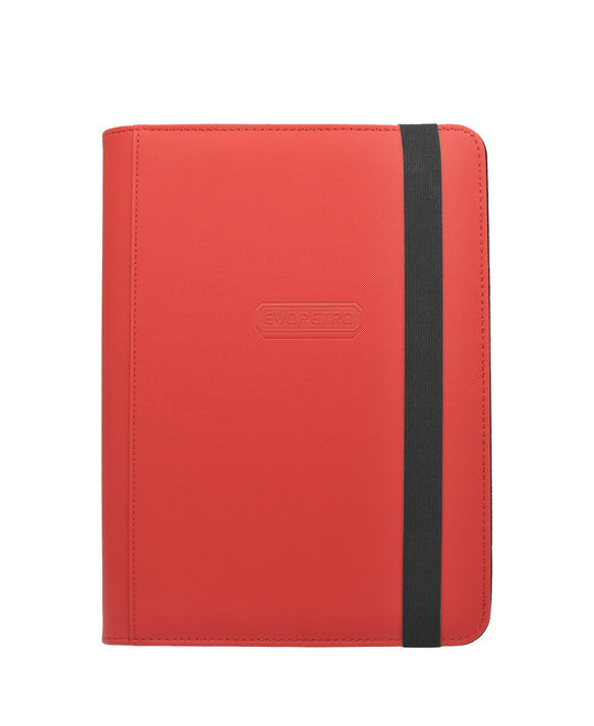 EVORETRO - Regular Card Binder 9 pocket for 360 cards w/ elastic Red