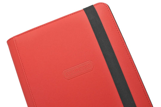 EVORETRO - Regular Card Binder 9 pocket for 360 cards w/ elastic Red