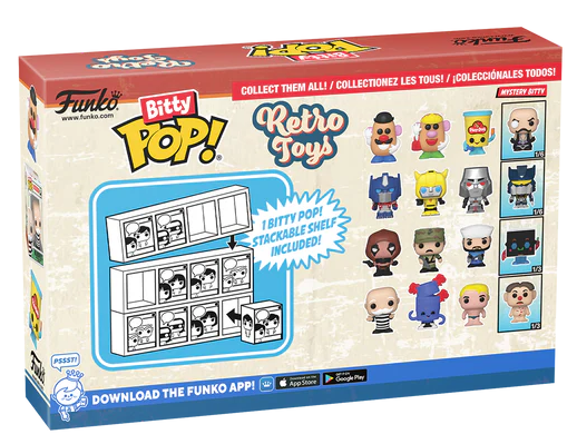 RETRO TOYS - Bitty Pop 4 Pack 2.5cm - Mr Monopoly