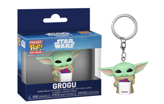 MANDALORIAN & GROGU - Pocket Pop Keychains - Grogu With Snack