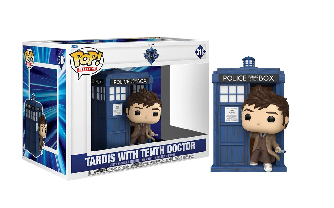 DOCTOR WHO - POP Ride DLX N° 318 - Tenth Doctor with TARDIS