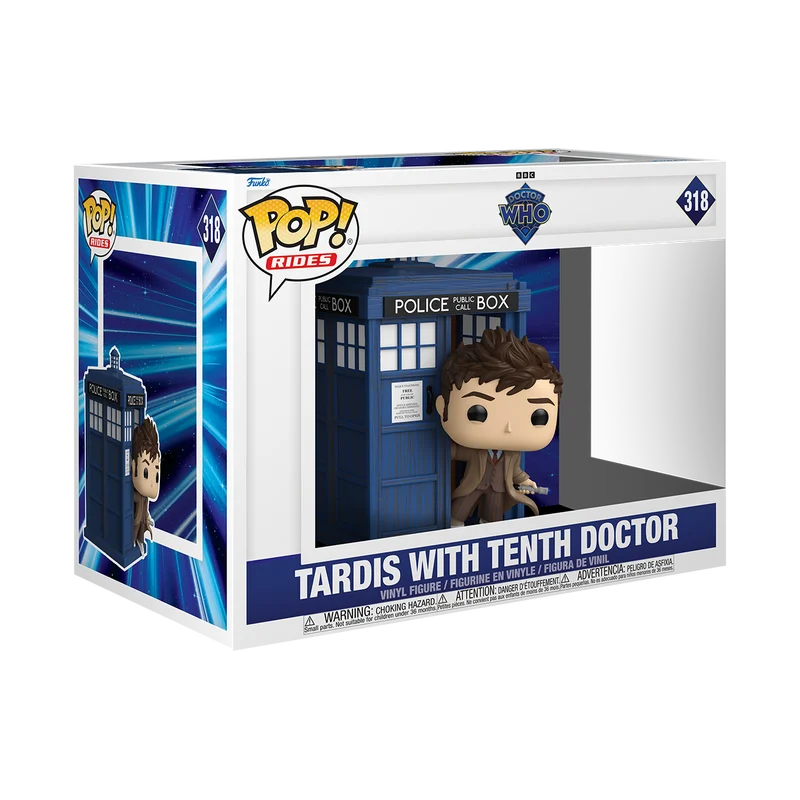 DOCTOR WHO - POP Ride DLX N° 318 - Tenth Doctor with TARDIS