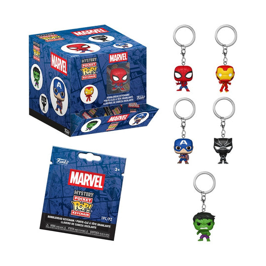 MARVEL COMICS - POP Keychain (BLIND BOX 12 Figures)