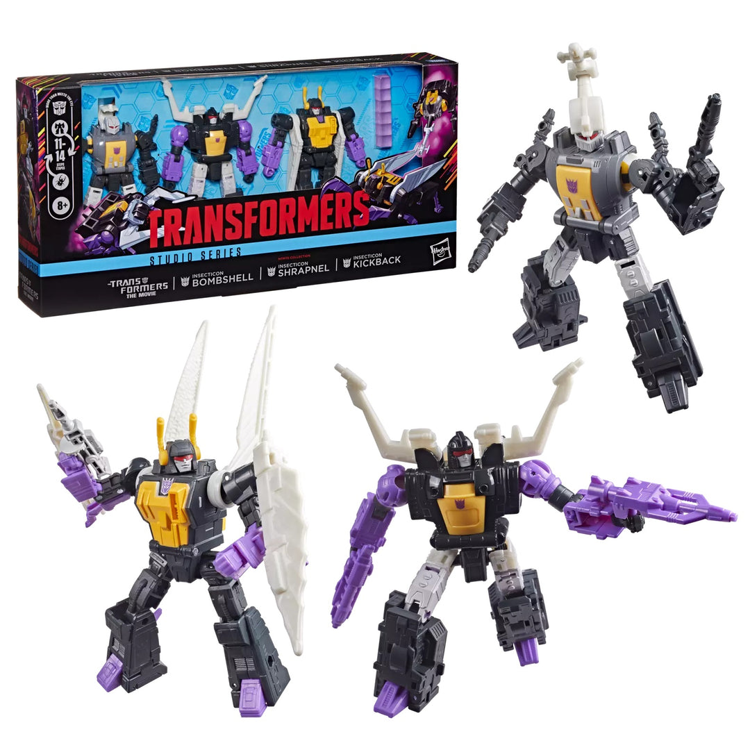 TRANSFORMERS - Bombshell, Shrapnell & Kickback - Figure MTME 14cm