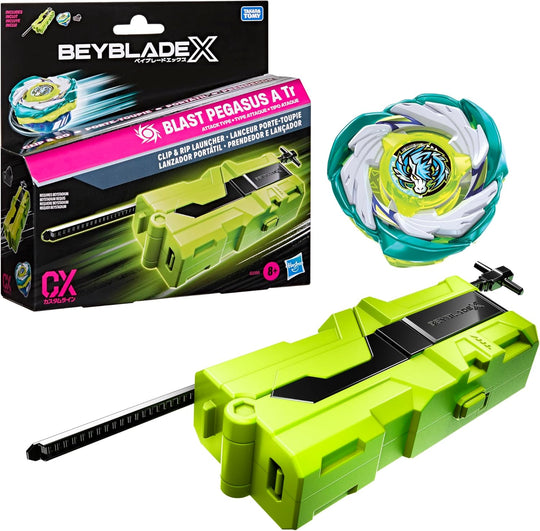 BEYBLADE X - Clip & Rip Launcher - Blast Pegasus A Tr