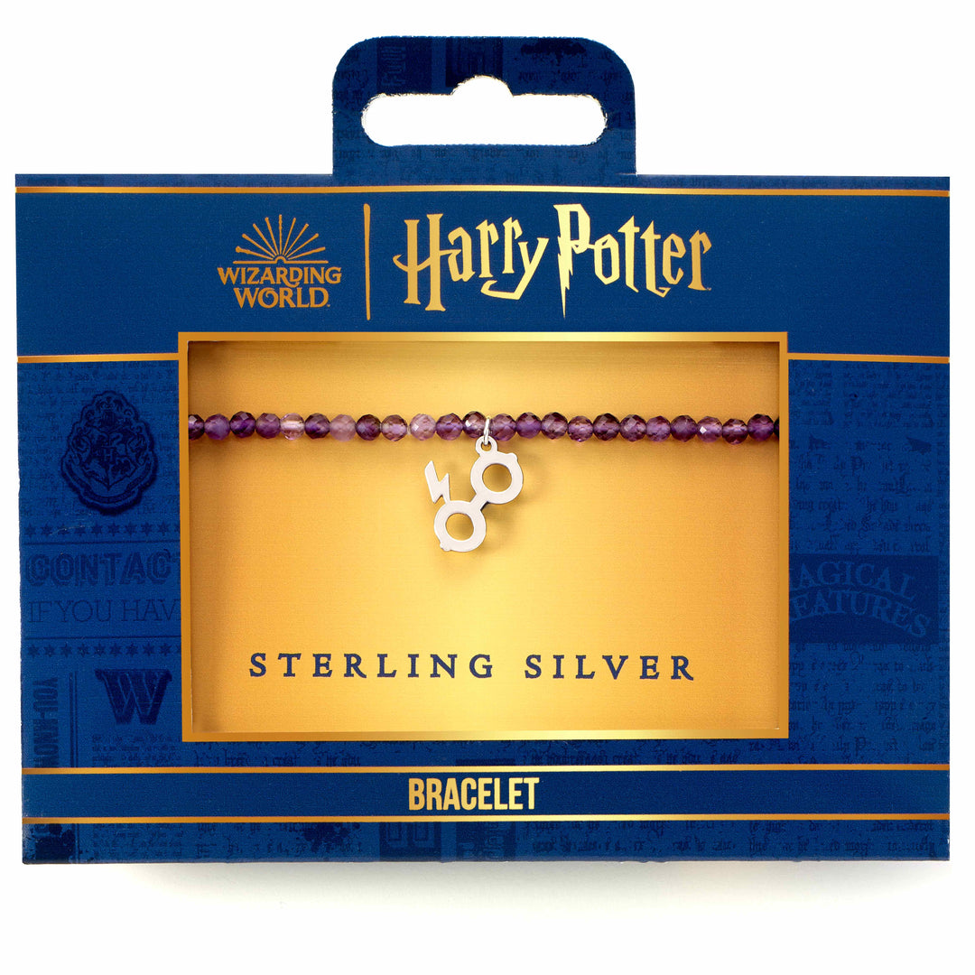HARRY POTTER - Lightning Bolt -Sterling Silver Charm & Pearls Bracelet