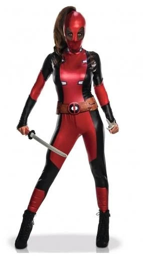 MARVEL - Sexy - Volwassen Vermomming - Deadpool - Dames - (M)