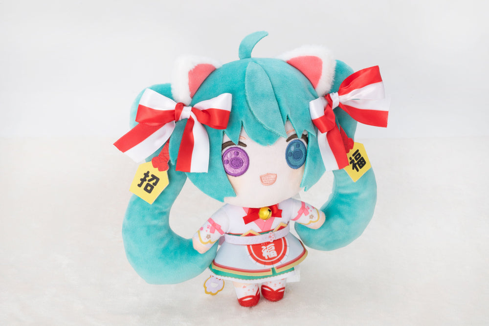 HATSUNE MIKU X MANEKI-NEKO - White Cat - Plush 22cm