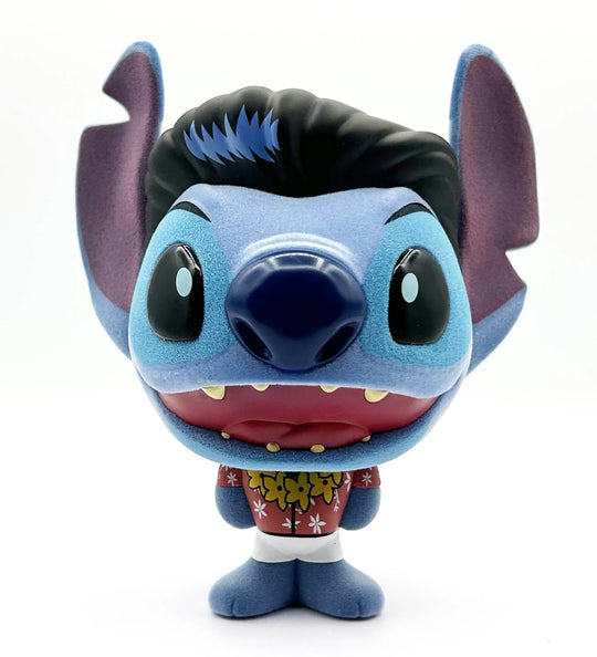 STITCH - Elvis Blue Hawaiian - Bhunny Flocked Vinyl Figure - 10cm