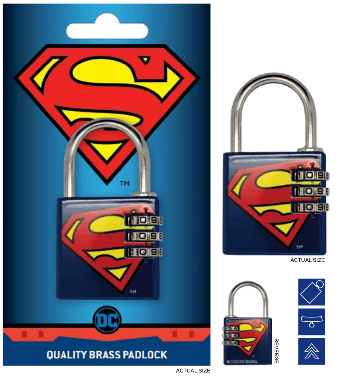 DC COMICS - Brass Padlock - Superman