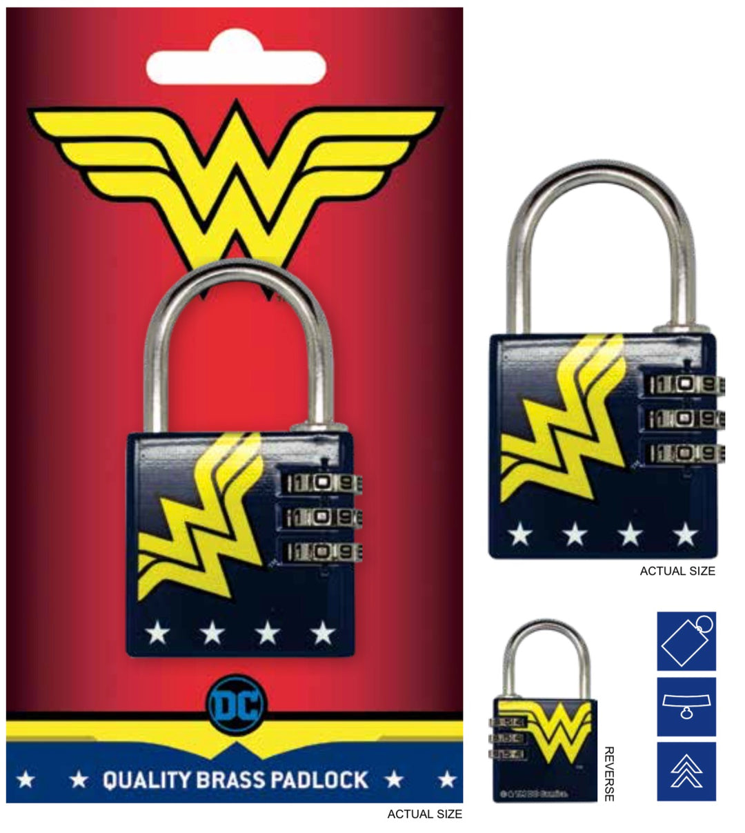 DC COMICS - Brass Padlock - Wonder Woman