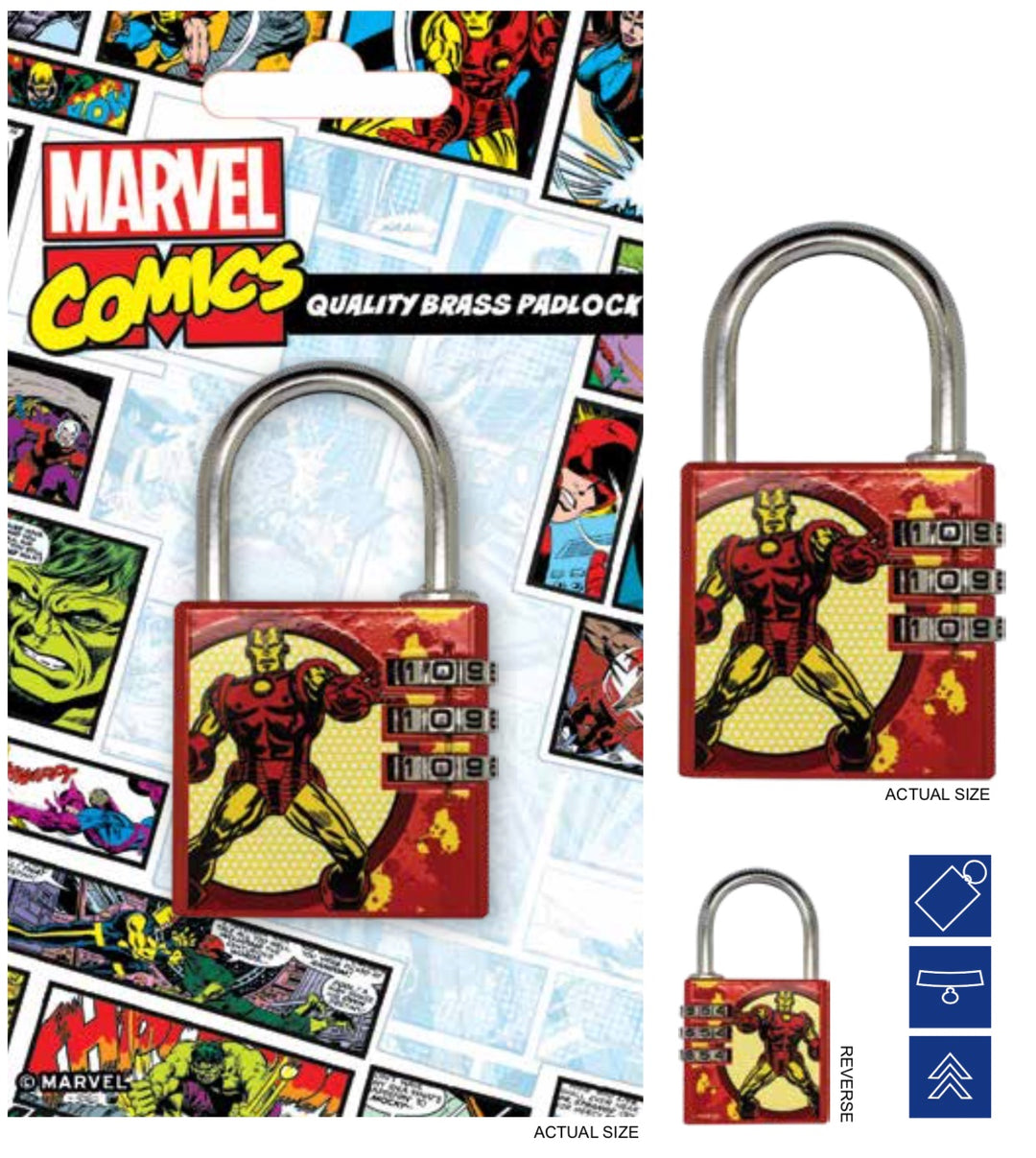 MARVEL - Brass Padlock - Iron Man