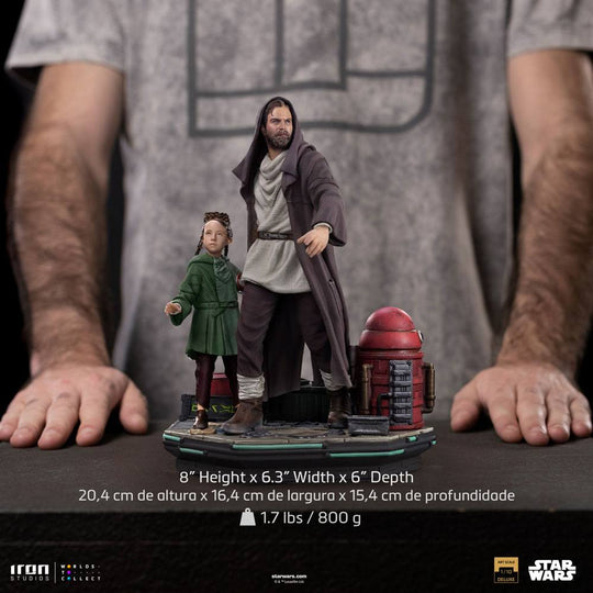 OBI-WAN KENOBI -Obi-Wan and Young Leia -Statue del Art Scale 1/10 20cm
