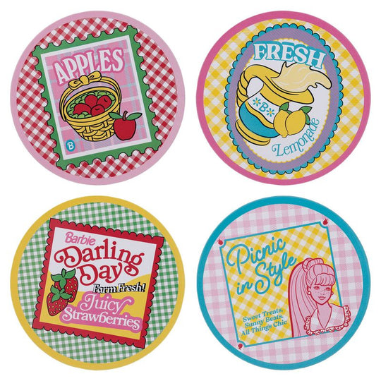 BARBIE - 4 Embossed Metal Coasters