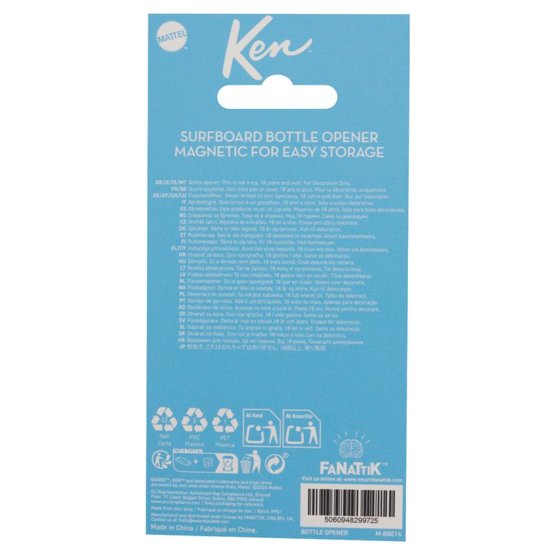 BARBIE - Ken Surfboard - Limited Edition Bottle Opener