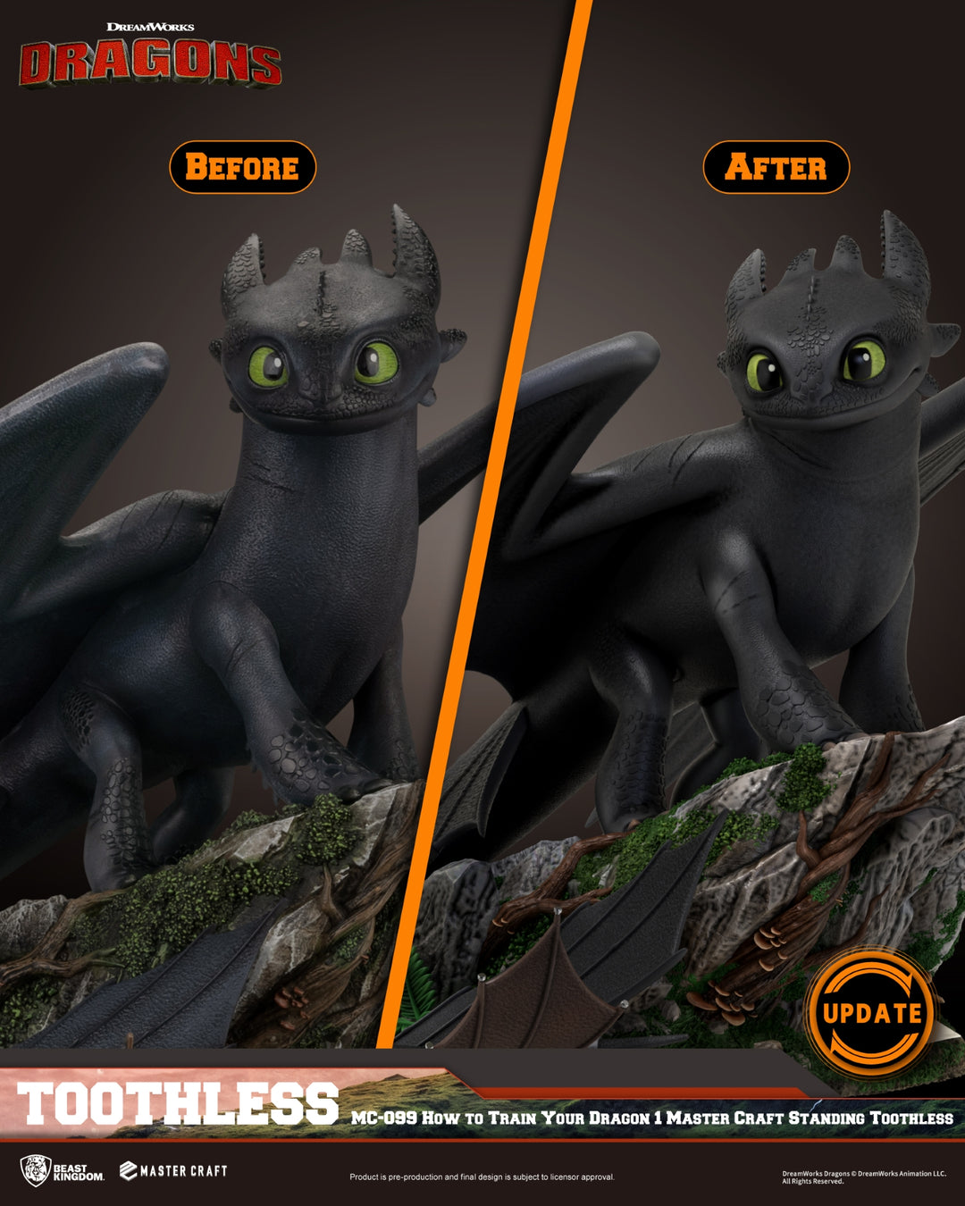DRAGON - Toothless - Statuette Master Craft 31cm