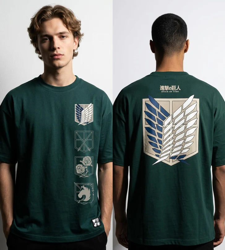 ATTACK ON TITAN - Logo - Oversize T-Shirt Men (M)
