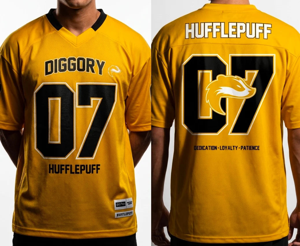 HARRY POTTER - Hufflepuff - T-Shirt Sports US Replica unisex (L)