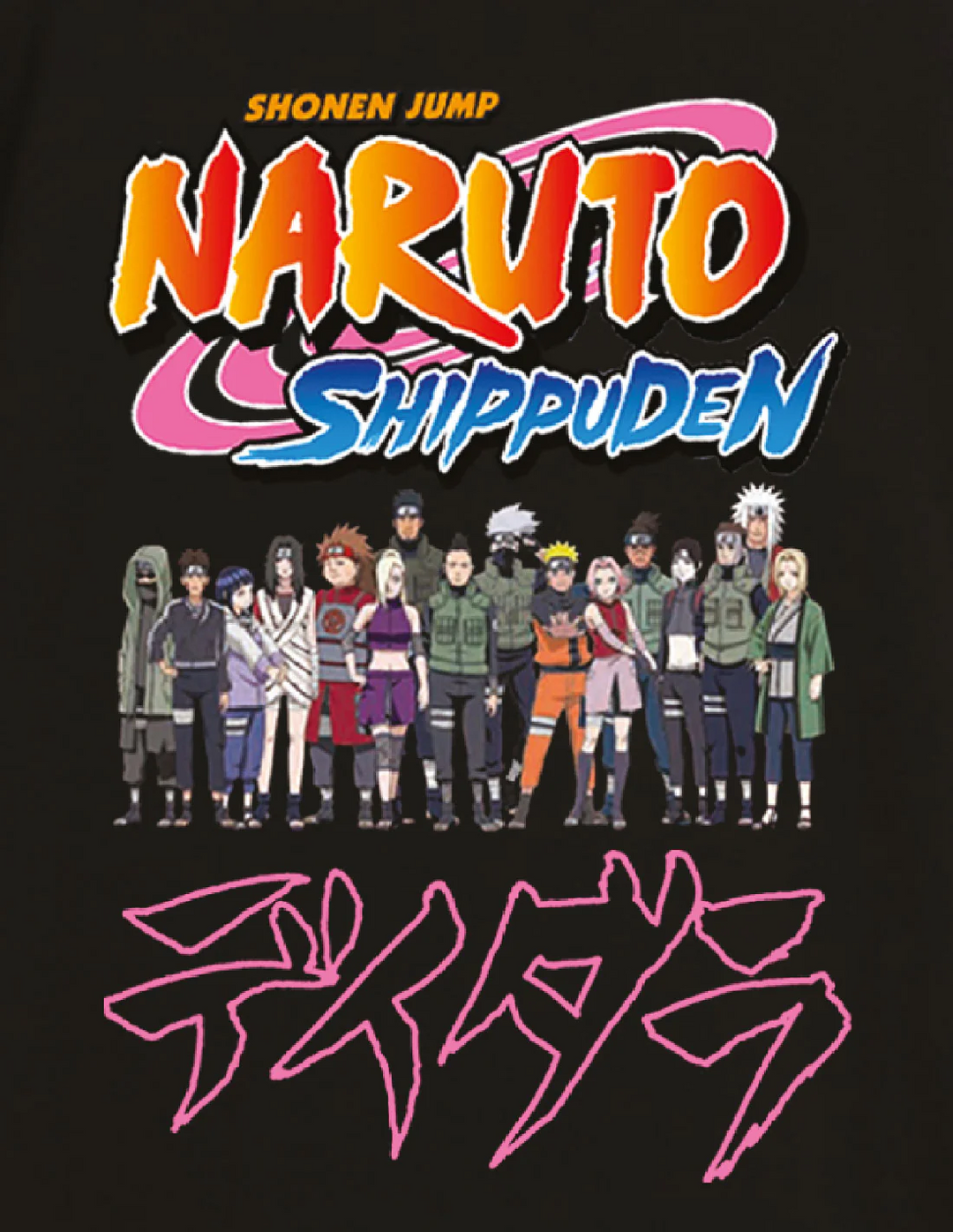 NARUTO SHIPPUDEN - Characters Konoha - T-Shirt Oversize Men (XXL)