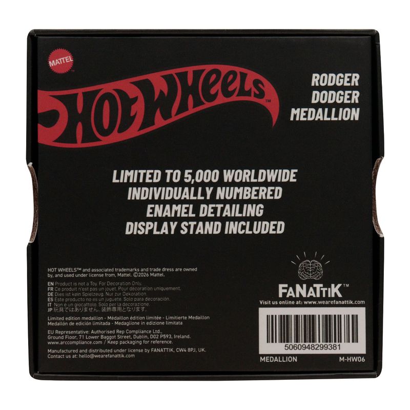 HOT WHEELS - Rodger Dodger - Limited Edition Medaillon