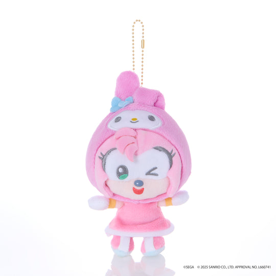 SONIC & FRIENDS X SANRIO - Amy x My Melody - Mascot Plush 8cm