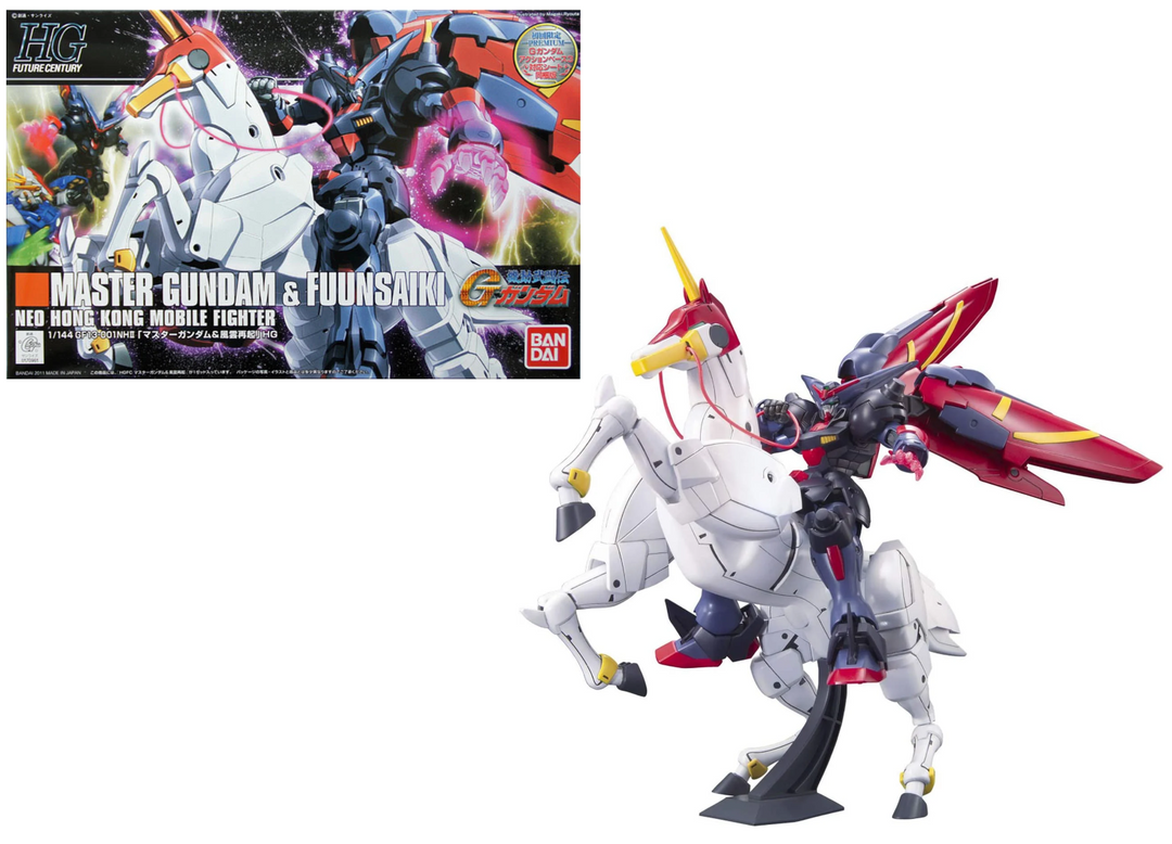 GUNDAM - 1/144 HGFC Master Gundam & Fuunsaiki - Model Kit 13cm