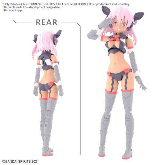 30MS - Option Parts Set 8 (Scout Costume Color C) - Model Kit