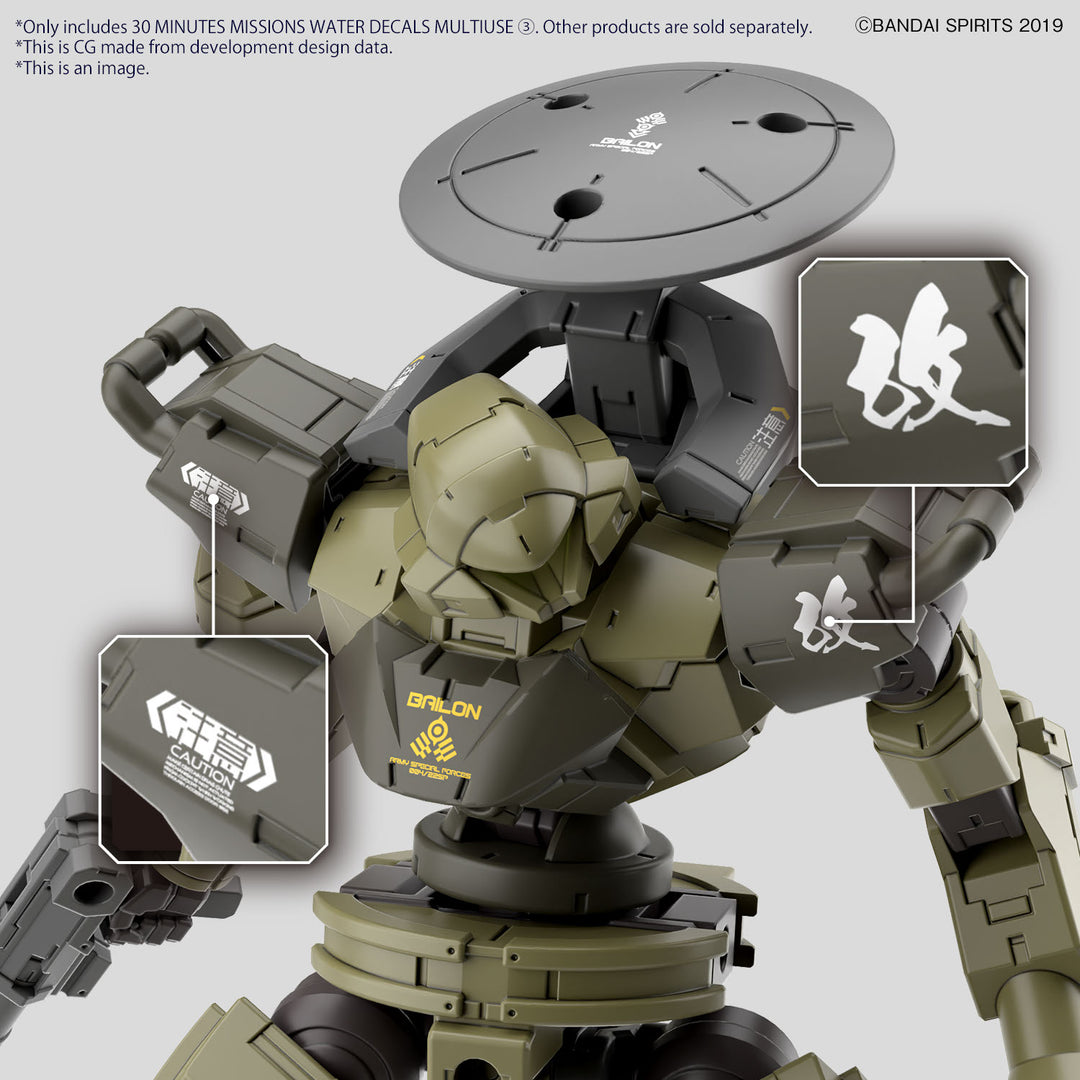 30MM - Water Decals Multiuse 3 - Model Kit