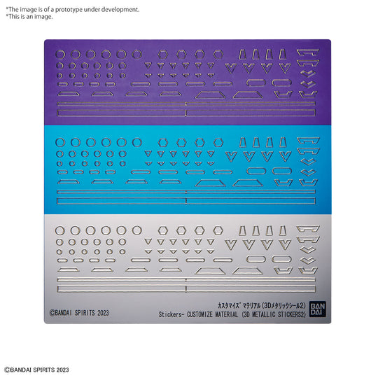 30MM - Customize Material (3D Metallic Stickers 2) - Model Kit