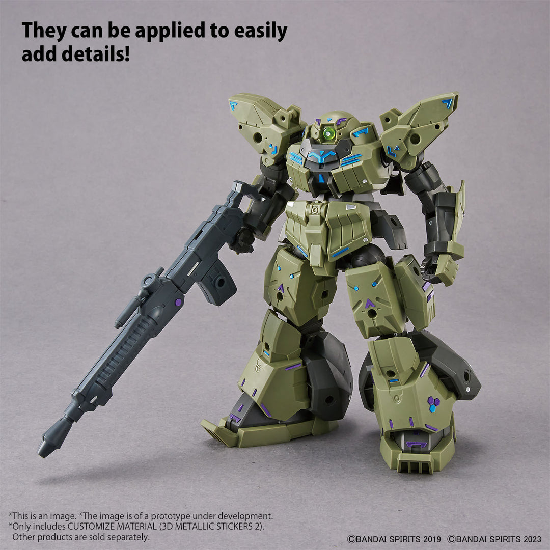 30MM - Customize Material (3D Metallic Stickers 2) - Model Kit