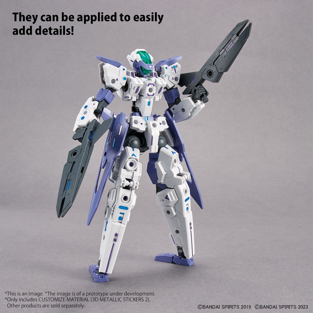 30MM - Customize Material (3D Metallic Stickers 2) - Model Kit
