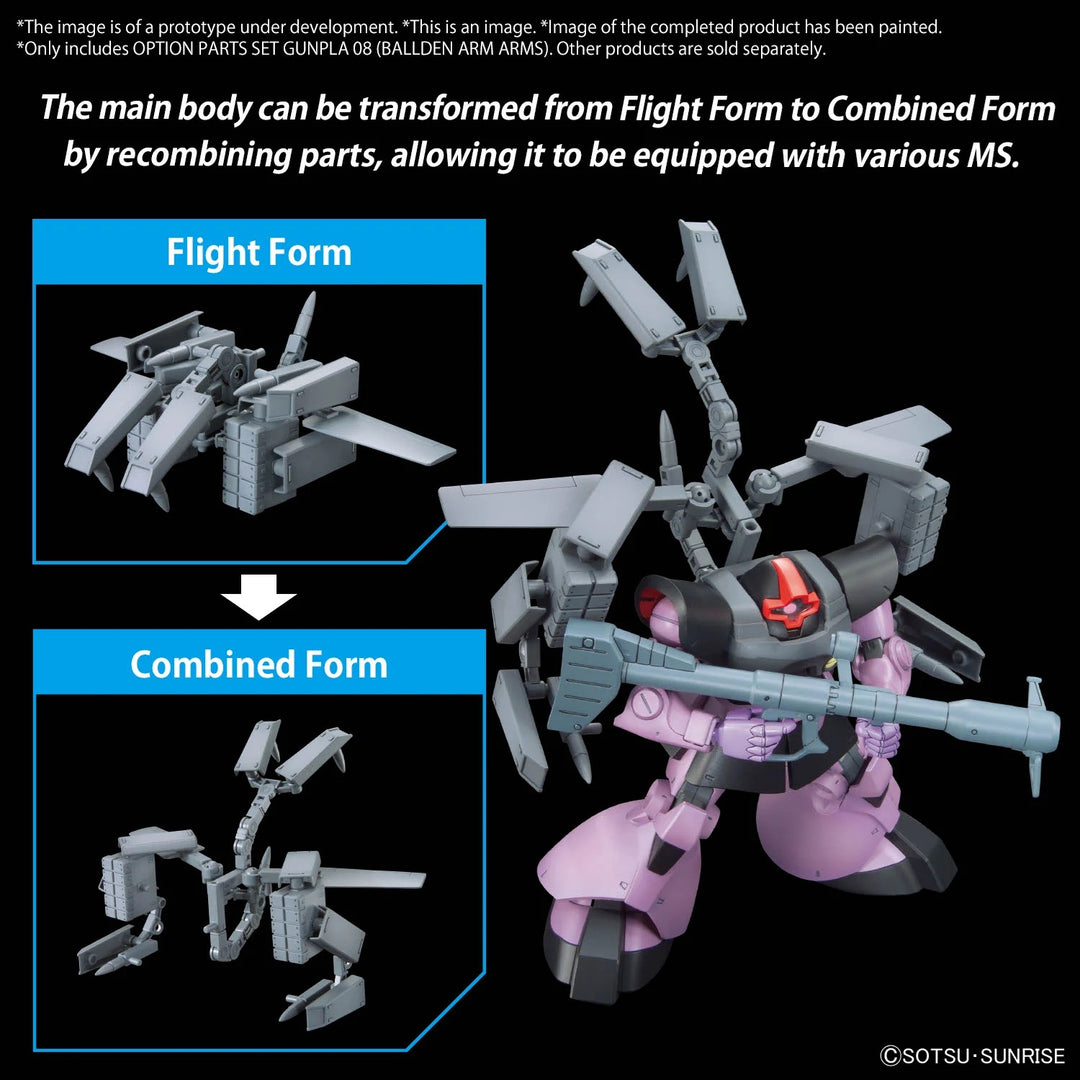 GUNDAM - Option Parts Set Gunpla 08 (Ballden Arm Arms) - Model Kit
