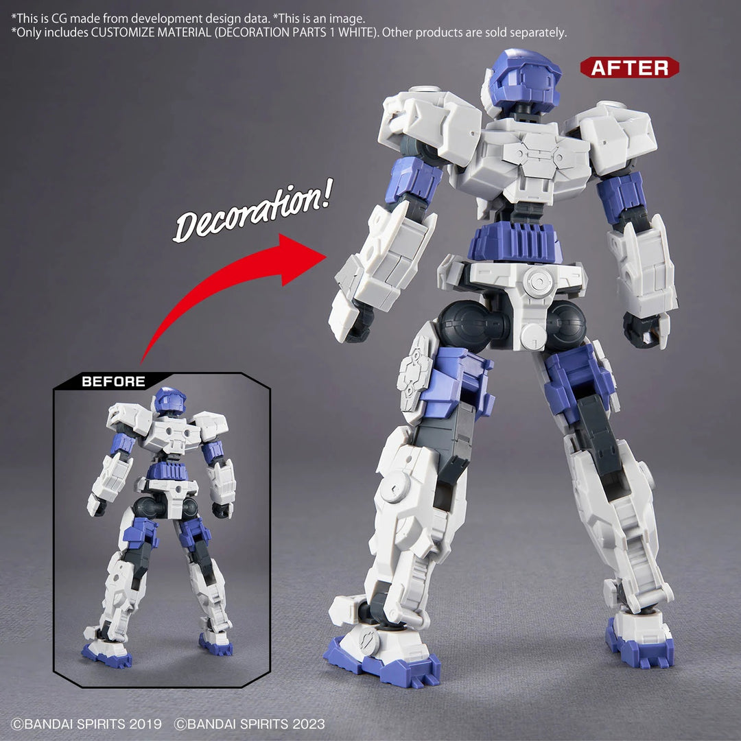 30MM - Customize Material (Decoration Parts 1 White) - Model Kit