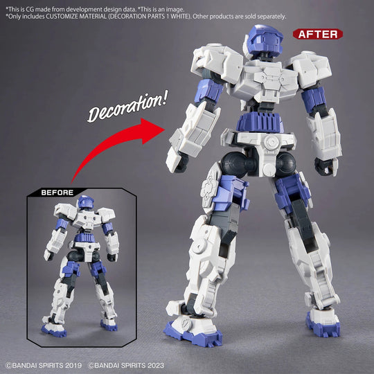 30MM - Customize Material (Decoration Parts 1 White) - Model Kit