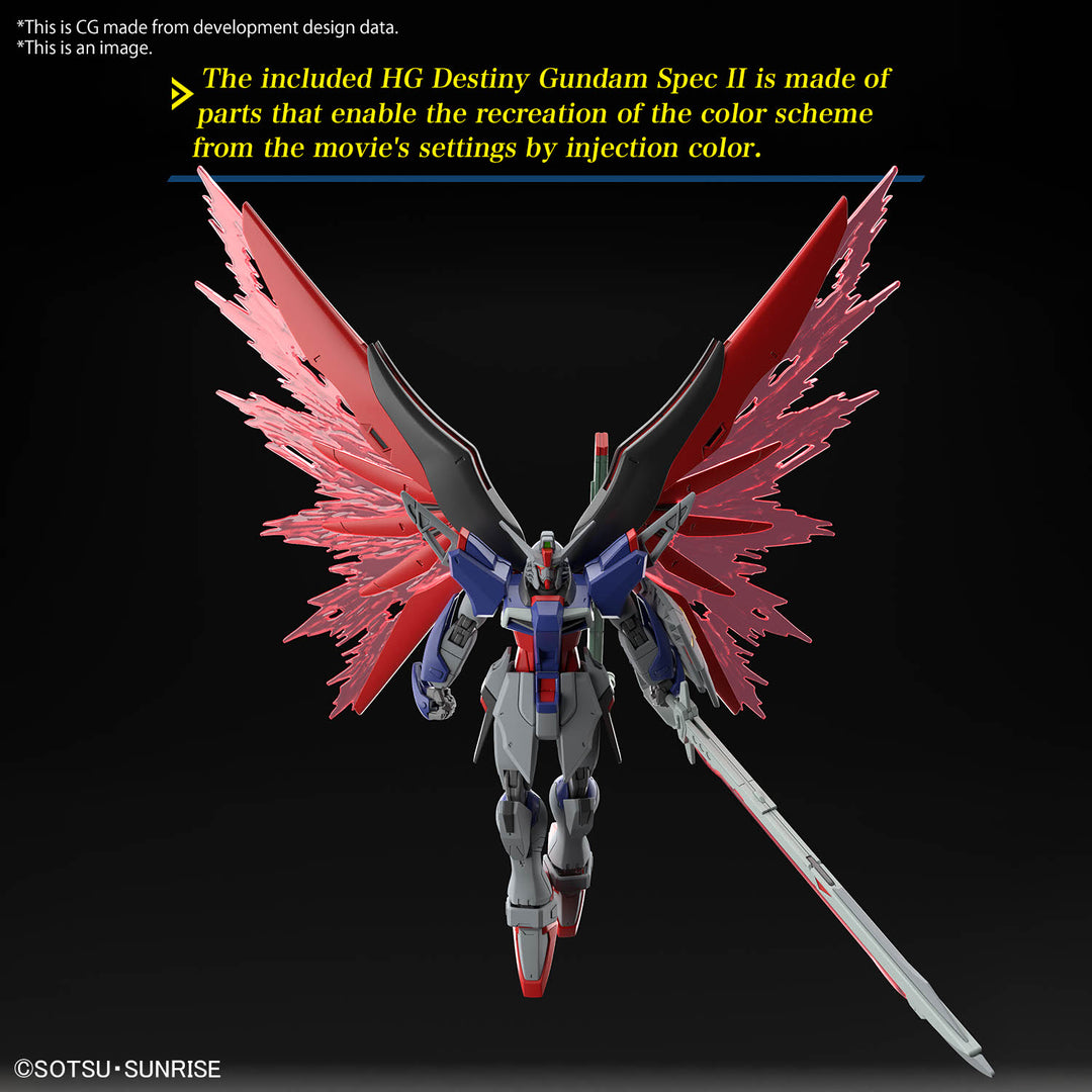 GUNDAM - HG 1/144 Destiny Gundam Spec II & Zeus silhouette - Model Kit