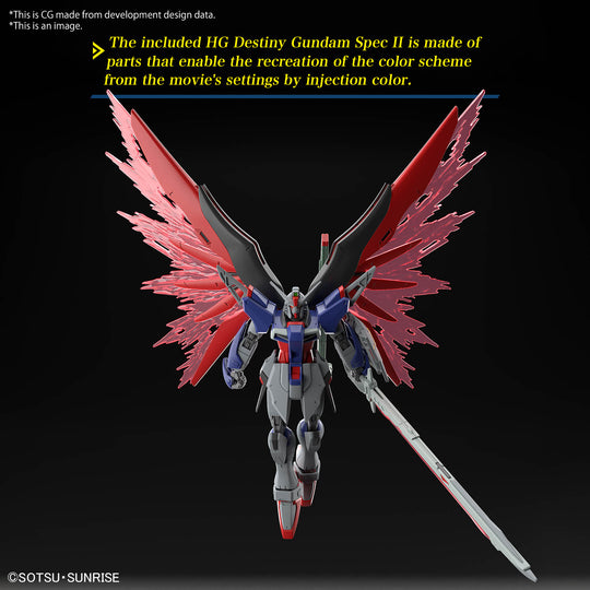 GUNDAM - HG 1/144 Destiny Gundam Spec II & Zeus silhouette - Model Kit