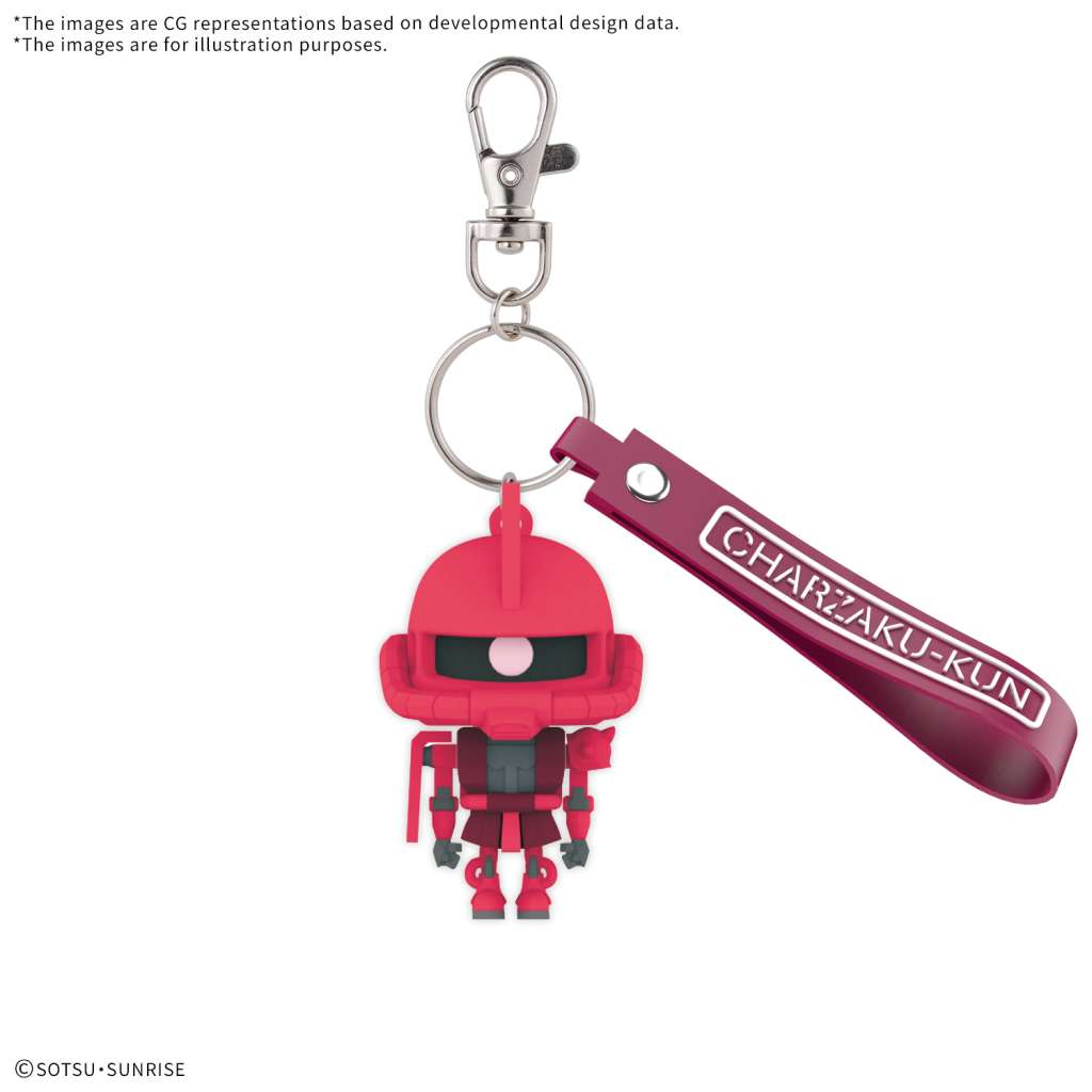 GUNDAM - CHARZAKU-KUN - 3D Rubber Mascot Keychain