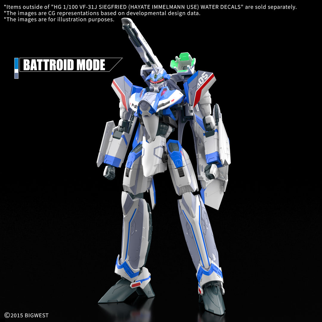 MACROSS -HG 1/100 VF-31J Siegfried (Hayate Use) Water Decal -Model Kit