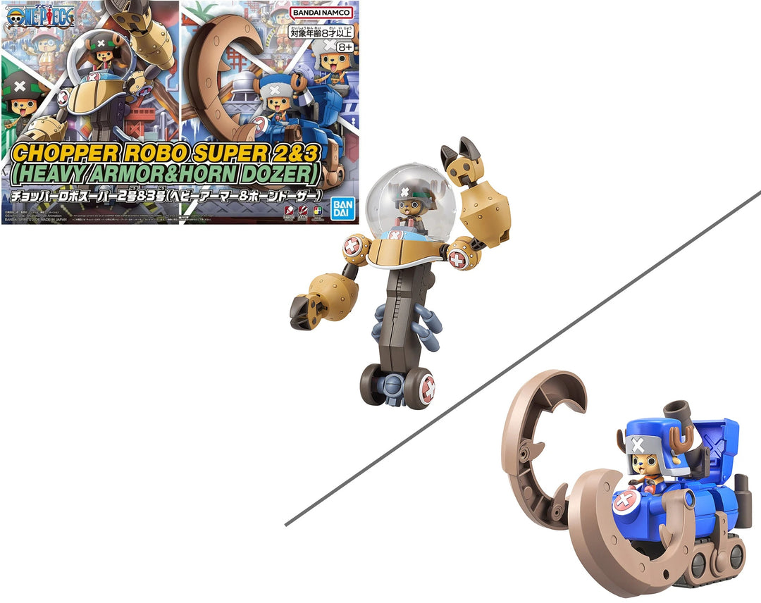 ONE PIECE- Chopper Robo Supper 2&3 Heavy Armor & Horn Dozer -Model Kit
