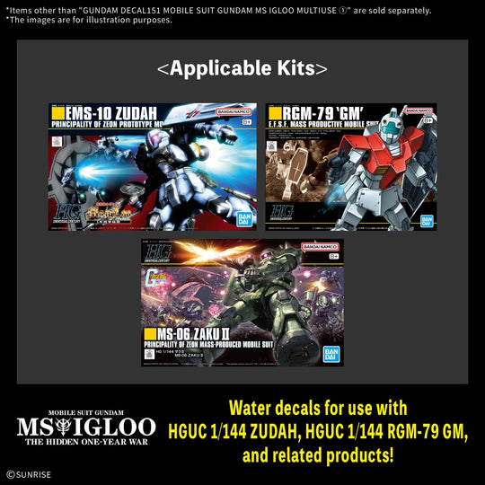 GUNDAM - Decal 151 Gundam MS Igloo Multiuse 1 - Model Kit