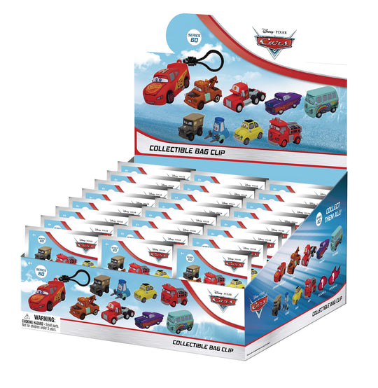CARS - Series 1- 3D Foam Bag Clip (Display 24 Pcs)