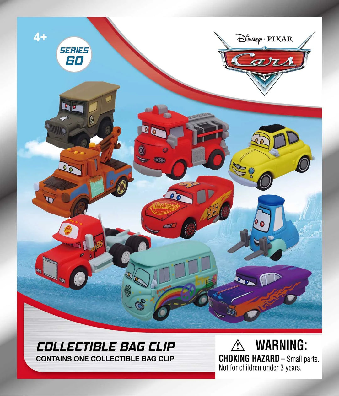 CARS - Series 1- 3D Foam Bag Clip (Display 24 Pcs)