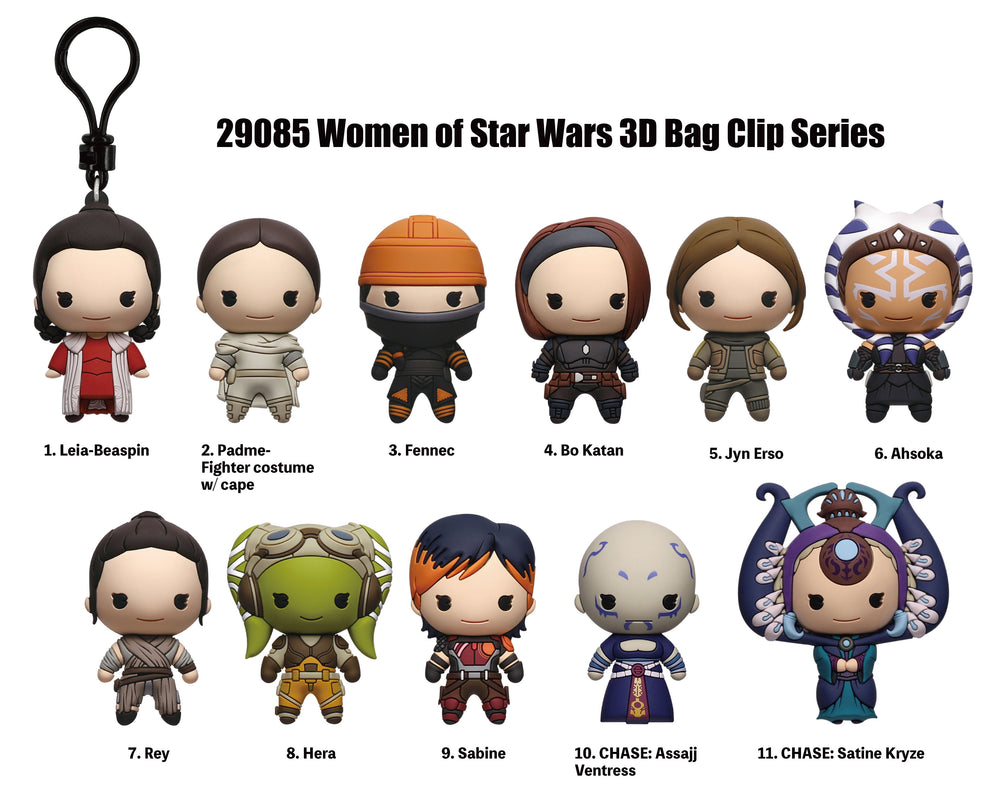 STAR WARS - Woman of Star Wars - 3D Foam Bag Clip (Display 24 Pcs)
