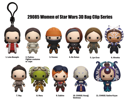 STAR WARS - Woman of Star Wars - 3D Foam Bag Clip (Display 24 Pcs)