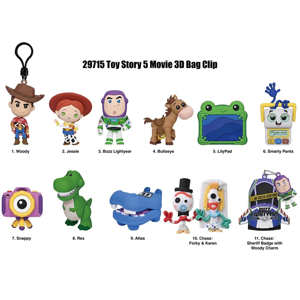 TOY STORY 5 - Series 1 - 3D Foam Bag Clip (Display 24 Pcs)